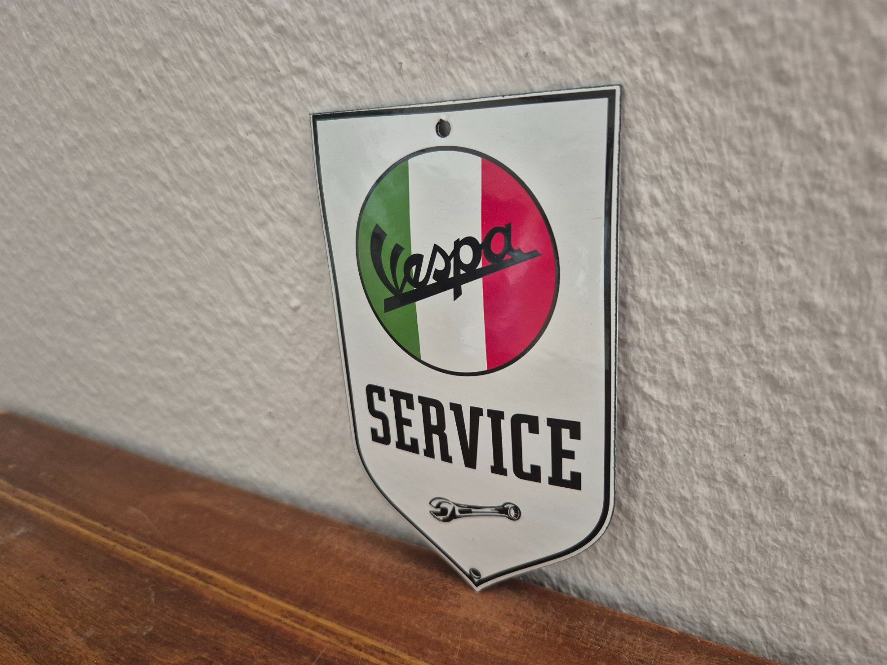 Vespa Insegne: Emailschild Vespa Roller Service Werkstatt Emaille Schild – Nuovo (secondo la descrizione) da Schaffhausen venduto da pfanis09 3