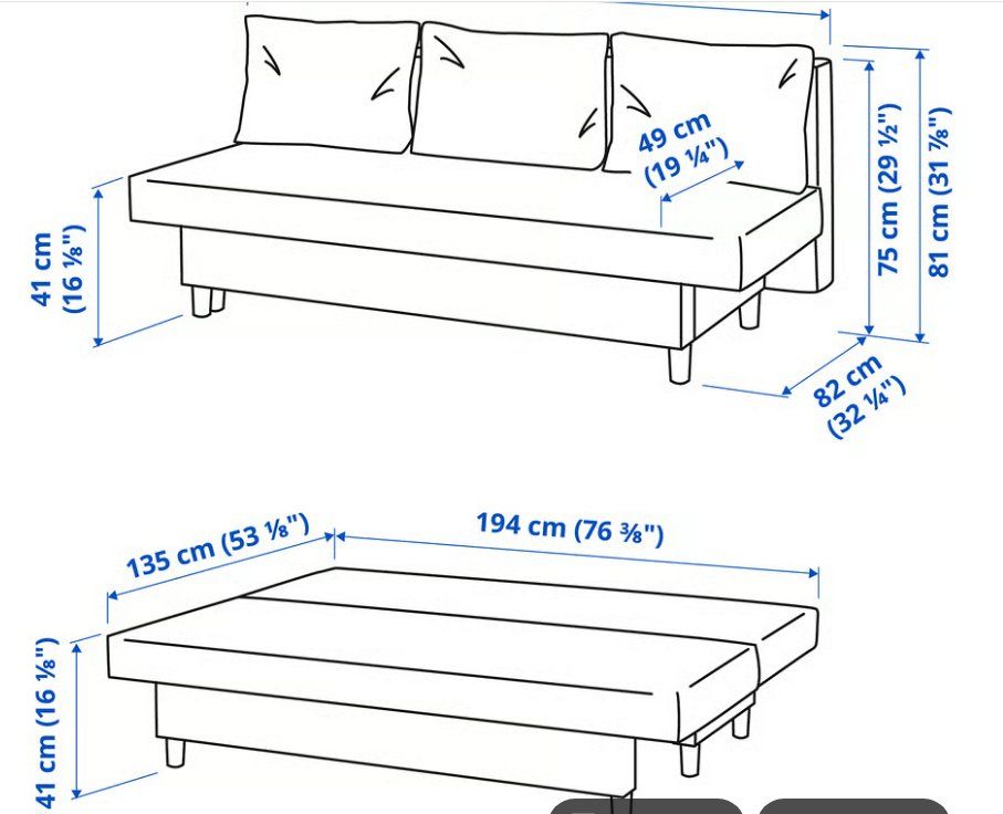 Ikea Sofas: Schlafsofa IKEA – D'occasion à Dübendorf par Olenaaa 4