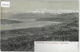Uetliberg - Blick auf Zürichsee u. Glarneralpen