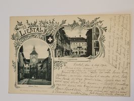Ansichtskarte Gruss aus Liestal gelaufen 1905 Zustand gut Bo