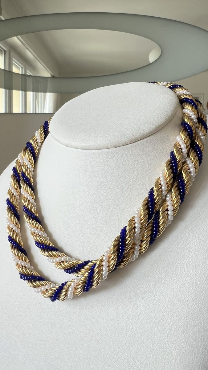 Catenine: Collier vintage avec perles et murano stylée – Usato da Nyon venduto da stylevintage79 2