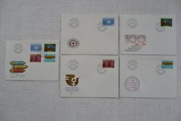 1975 5 FDC Sondermarken I Satz & Einzelmarken SBK 561 - 564