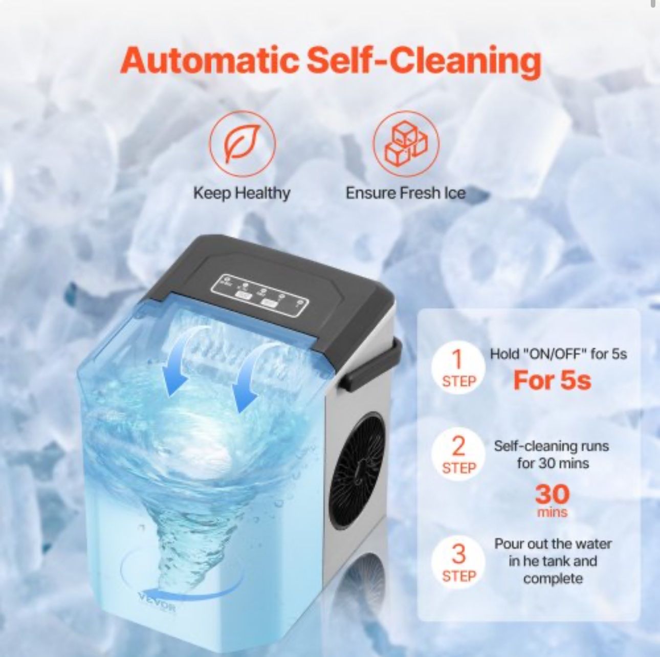 Elettrodomestici da cucina: Eisbereiter Eiswürfelbereiter 11,8kg/24h Eismaschine – Nuovo e nell'imballaggio originale da Amriswil venduto da JaJa-Express 3