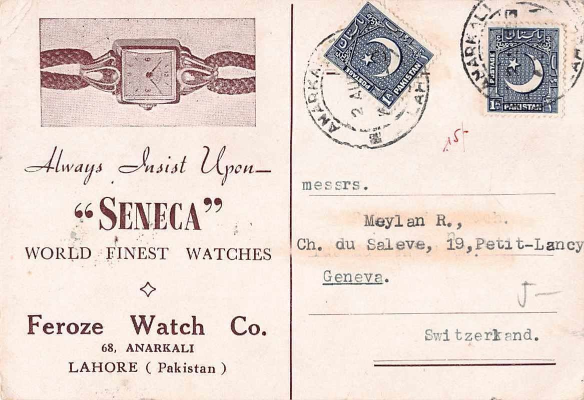 Tutti i francobolli: SENECA WATCHES - illustrierte Karte – Usato da Winterthur venduto da SchatzchischtliWinti
