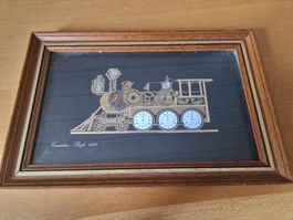 Eisenbahn Bild aus Uhrwerk, Canadian Pacific 1893, Vintage