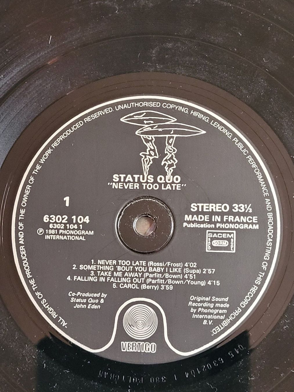Schallplatten: Vinyle Status Quo - Never Too Late (1981) – Gebraucht aus La Chaux-de-Fonds von reu_kx5l 3