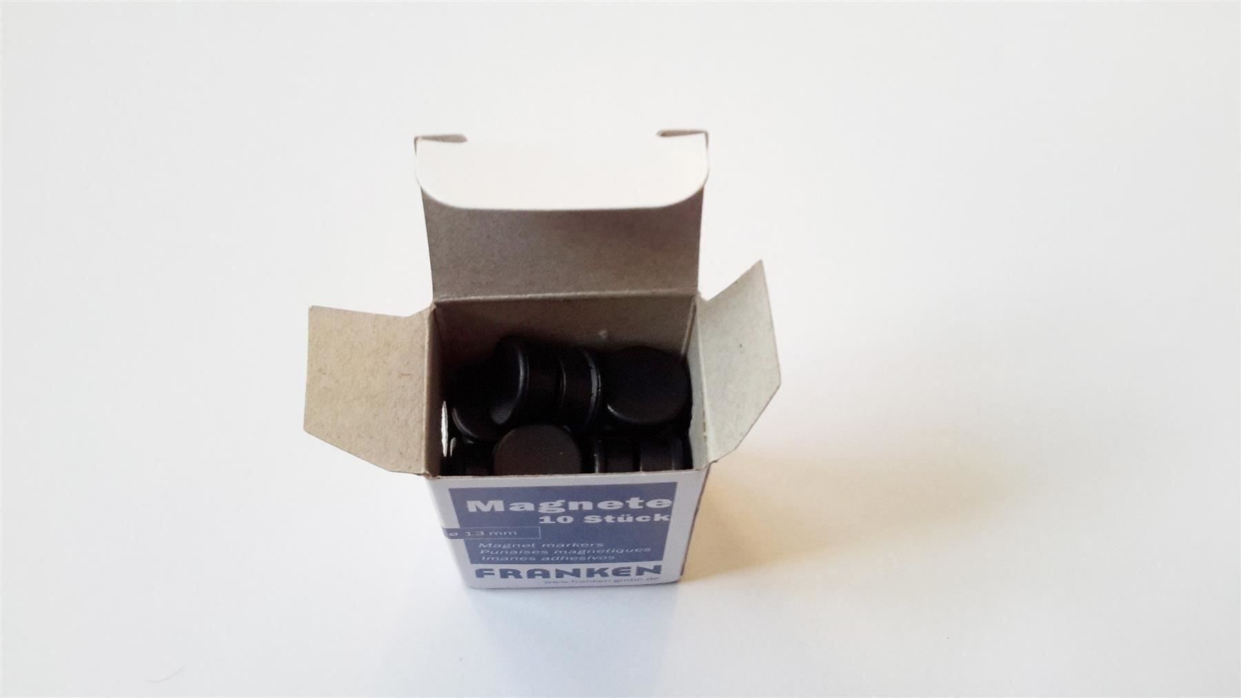 Magnete: Magnete 10 Stück, 13 mm, schwarz – Neu und originalverpackt aus St. Gallen von cointec 6