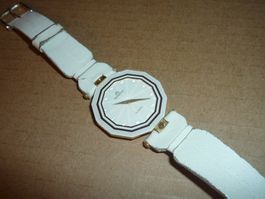 Quartzuhr Romanson Swiss Made getragen 32mm vergoldet Facett