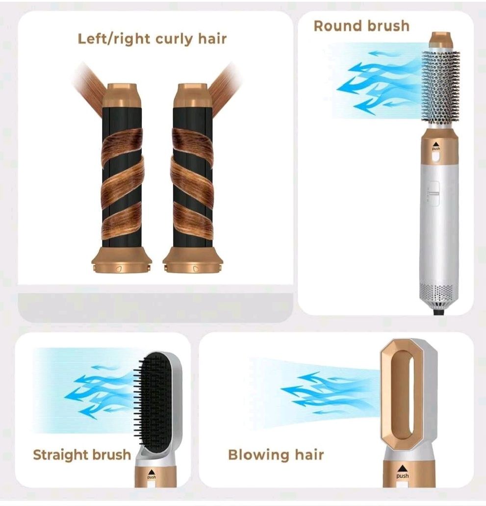 Altro per la cura dei capelli: Multifunktionale, austauschbare Heißluft-Haarbürste, schonen – Nuovo (secondo la descrizione) da Adliswil venduto da ssc_z8q6 3