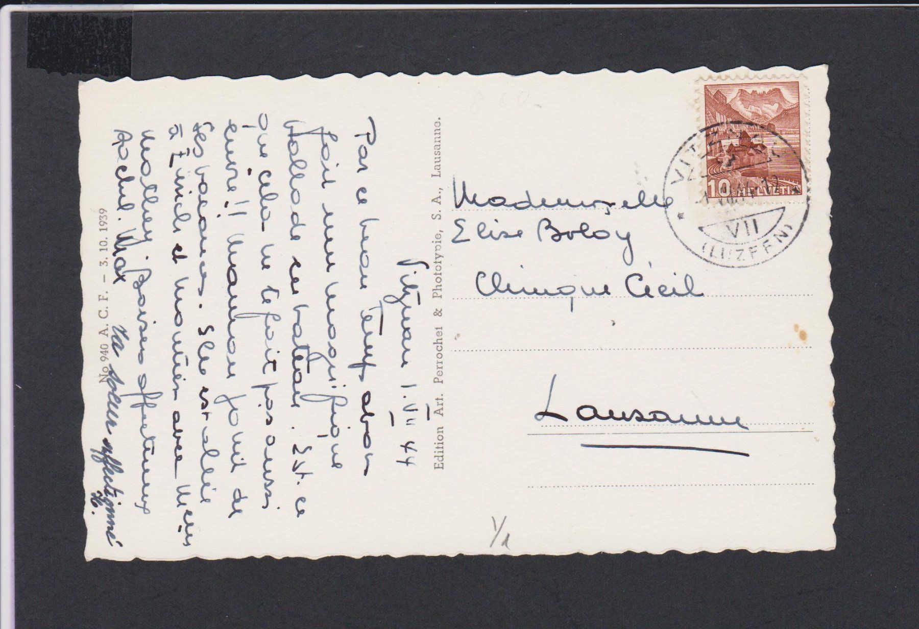 Cartoline postali: Vitznau   :   alte Ansichtskarte um 1940 – Usato da Vitznau venduto da Ropaku 1