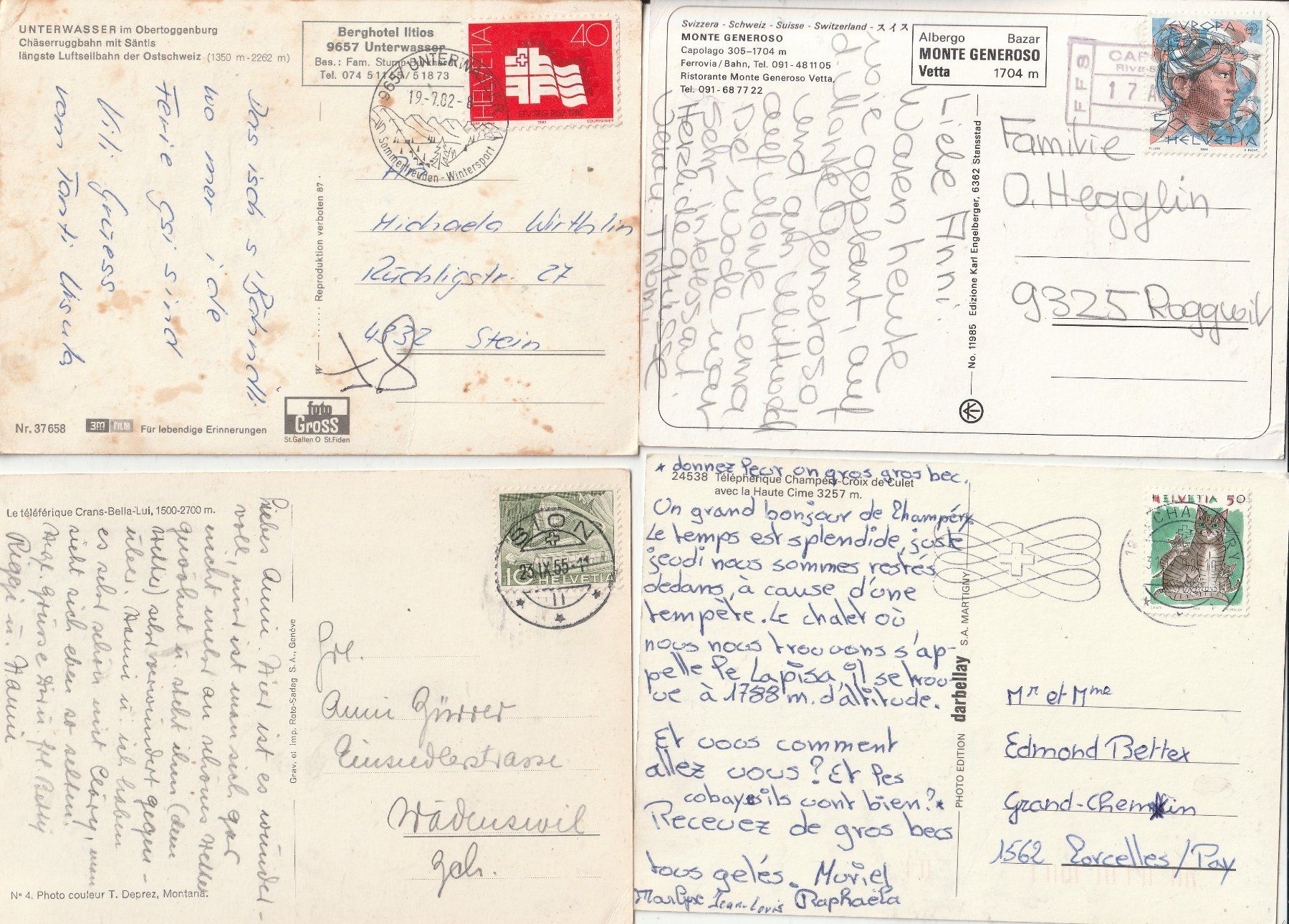 Cartes postales: 20 Karten Bahnen - Seilbahnen – D'occasion à Lumbrein par made02 1