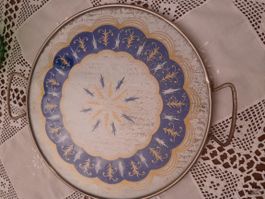 Vassoio vintage decorativo con manici - stile unico!