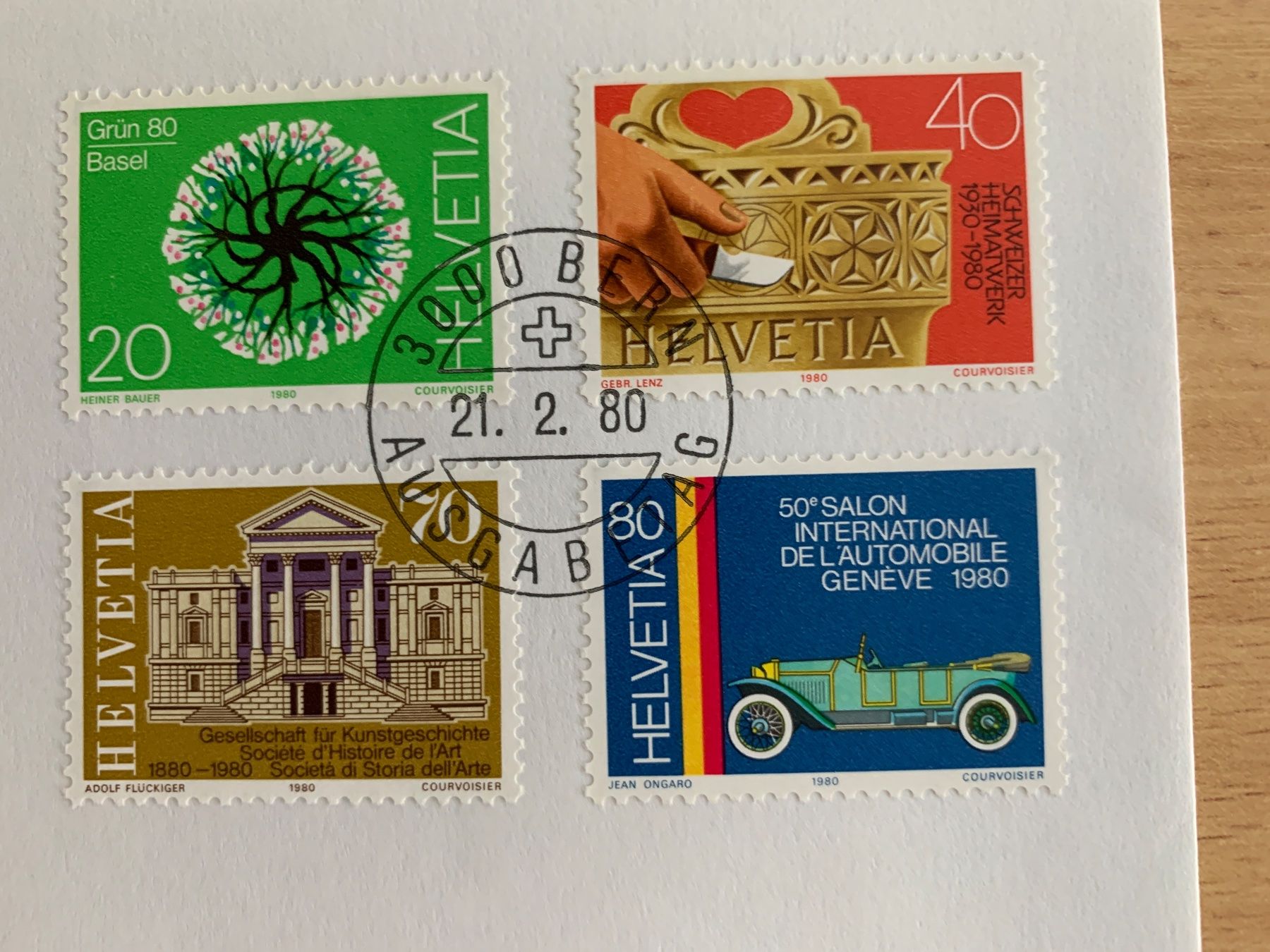 Alle Briefmarken: Ersttagsbrief CH 21.2.1980 Sondermarken – Gebraucht aus Ibach von lisch3 2