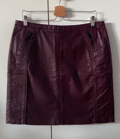 IKKS Jupe prune coton enduit t. 40