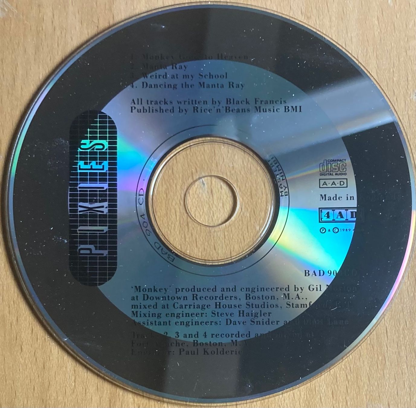 CDs: PIXIES - MONKEY GONE TO HEAVEN – Gebraucht aus Poliez-Pittet von Newtown-Records 1