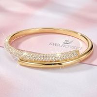 Swarovski vintage Armreif 18k vergoldet Gr S