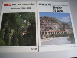 SBB Nachrichtenblatt, 75 Jahre Simplom + Gotthard 1882-1982