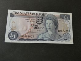 Jersey, 1 Pound   ungefaltet