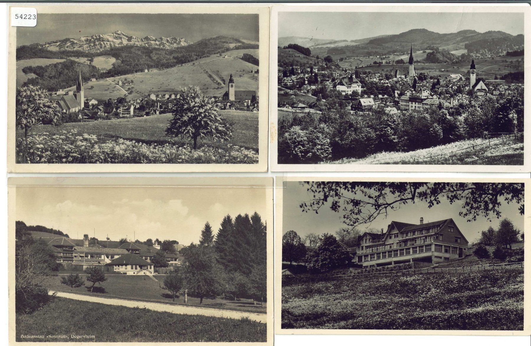 Cartoline postali: 4 AK - Degersheim – Usato da Ettingen venduto da Kartenplanet