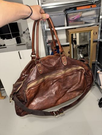 Braune Leder Vintage Reisetasche, super Zustand