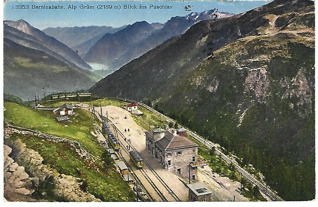 Cartes postales: Berninabahn Alp Grüm von oben – D'occasion à Wetzikon ZH par Brulu100