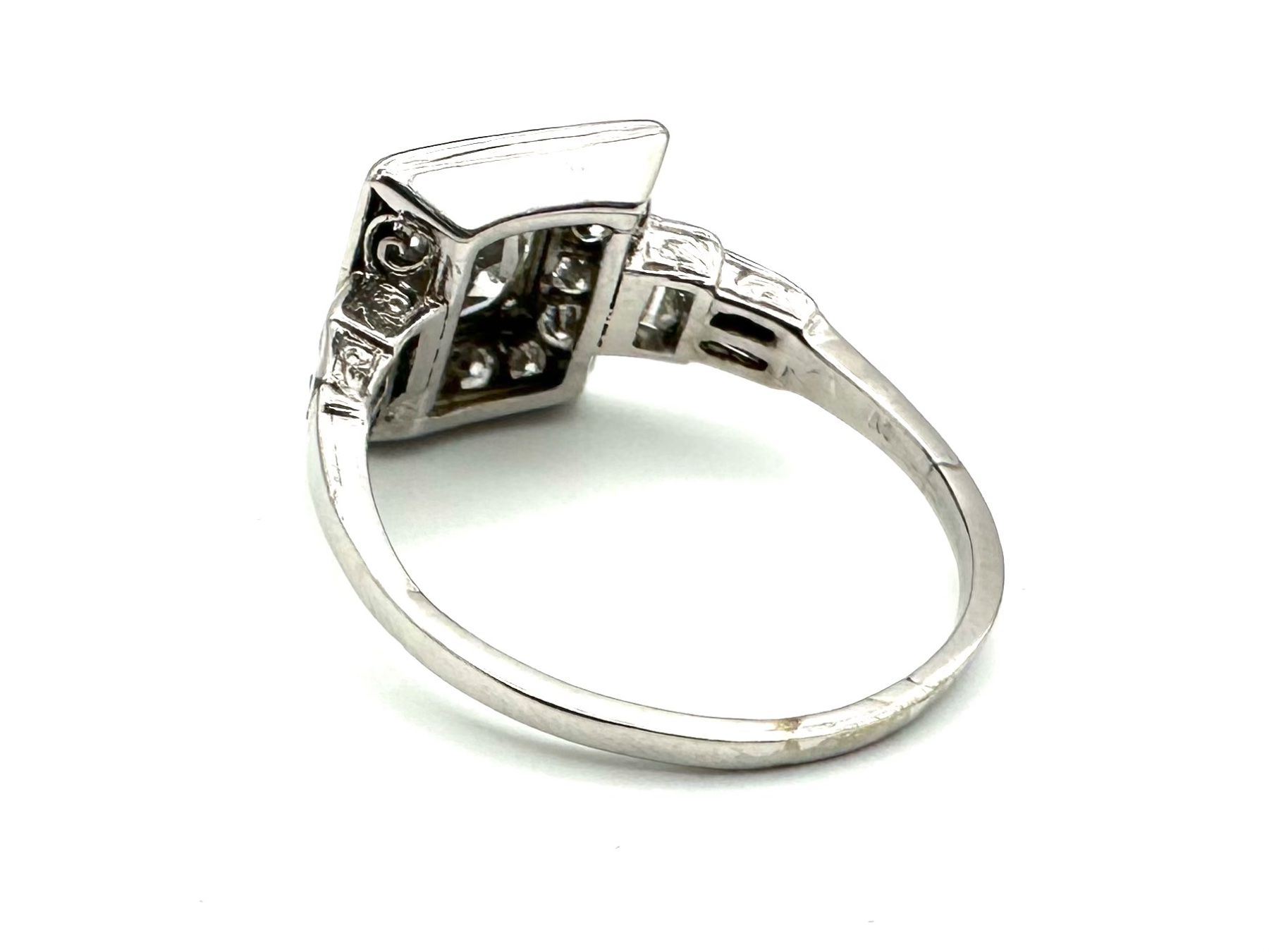 Anelli: Bague Art-Déco platine et diamants – Usato da Renens VD venduto da Diademe.sarl 7