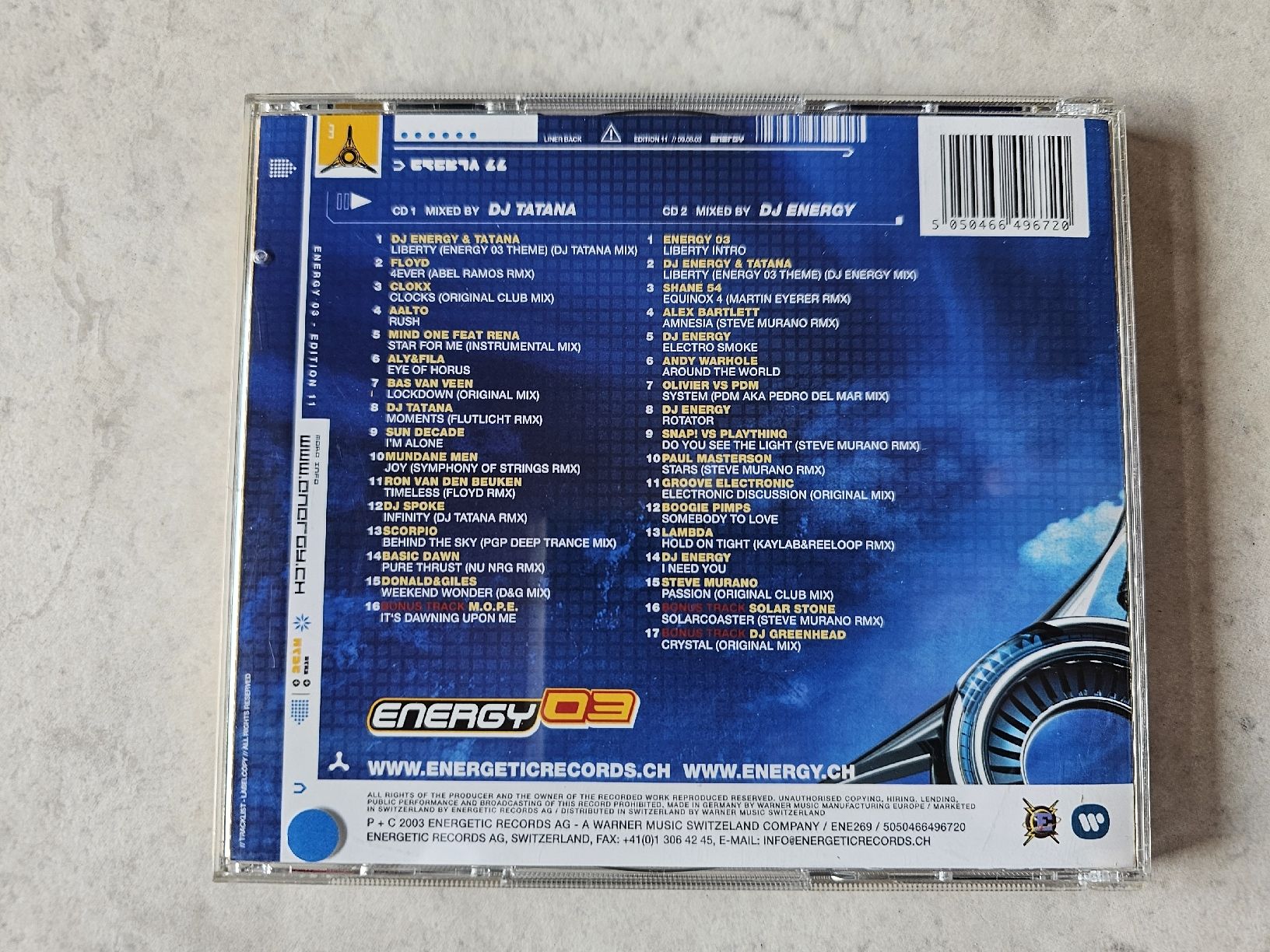 CD: Energy 03  -  Dj Tatana & Dj Energy  /  Compilation – Usato da Schneisingen venduto da backstore24 1