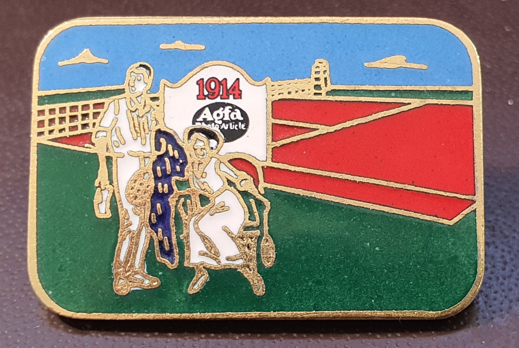 Placchette & Badge: S708 - Pin Agfa 1914 Tennis – Usato da Reinach BL venduto da Boston-Verkauf