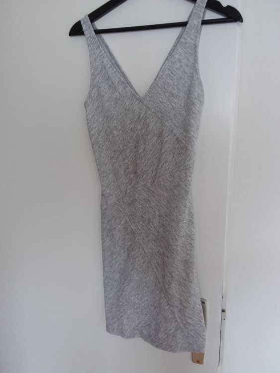 Robe Moulante (bodycon) RIVER ISLAND Grise - Taille 10 UK, Occasion Très Bon état