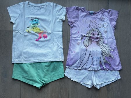 Mädchen Pyjama-Shorts-Set mit Elsa-Motiv aus der Eiskönigin
