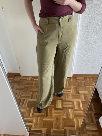 Pantalon large vert olive