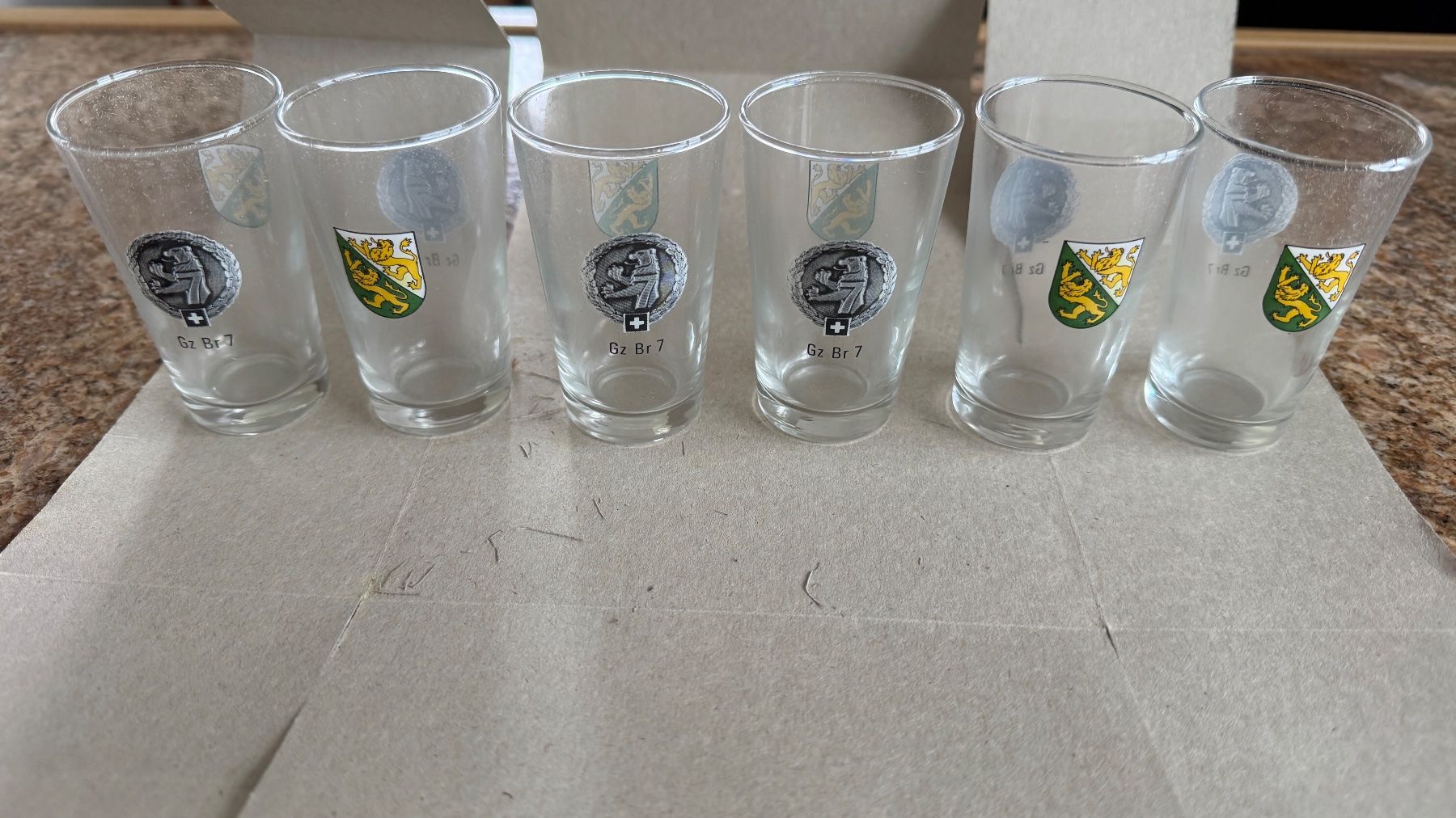 Verres: Schnapsgläser Gz Br7 / Grenzbrigade – D'occasion à Landschlacht par Rtra