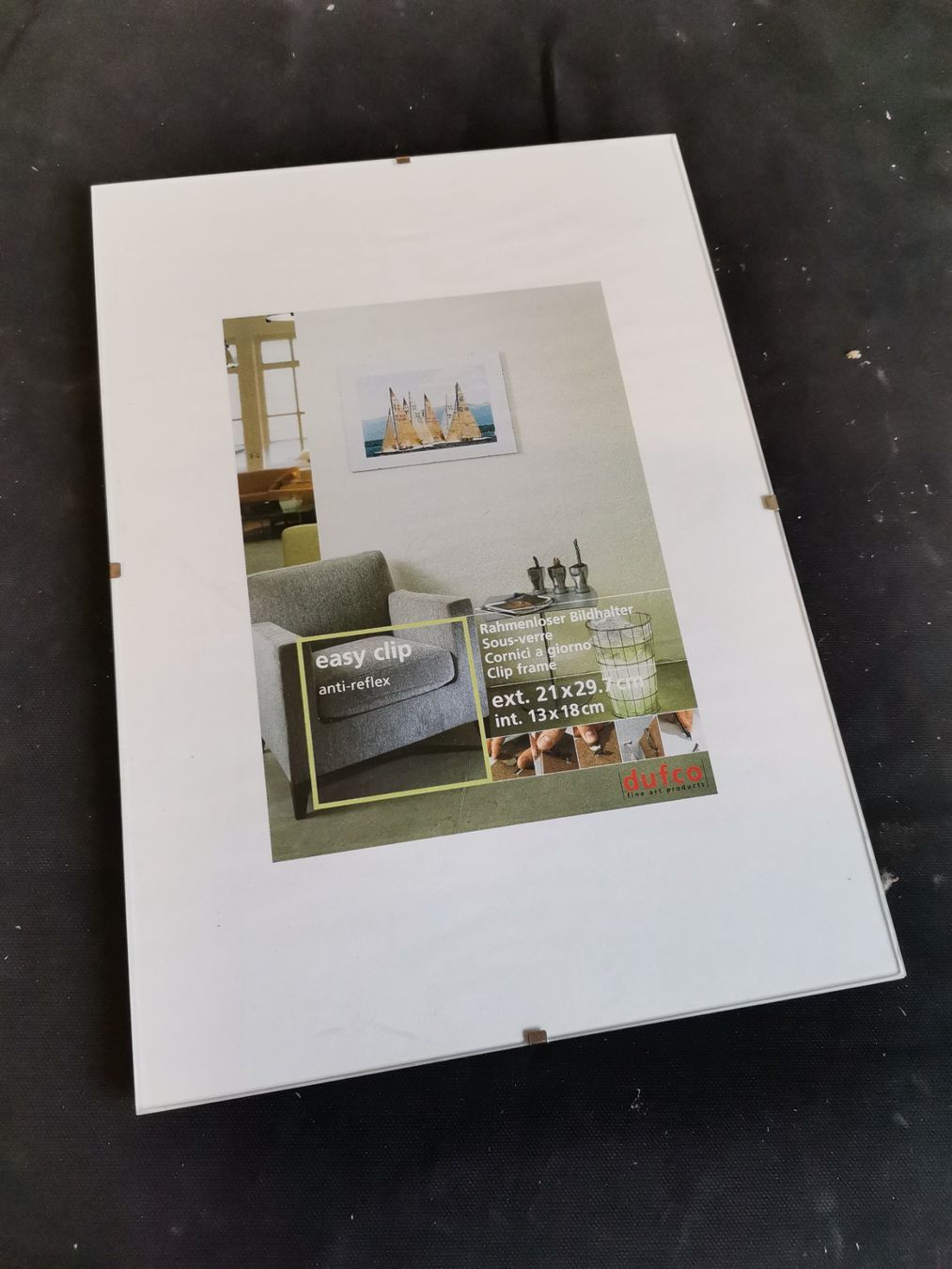 Cadres de tableaux: Bilderrahmen Dufco, Rahmenloser Bilderrahmen – D'occasion à Wiedlisbach par materialkreislauf