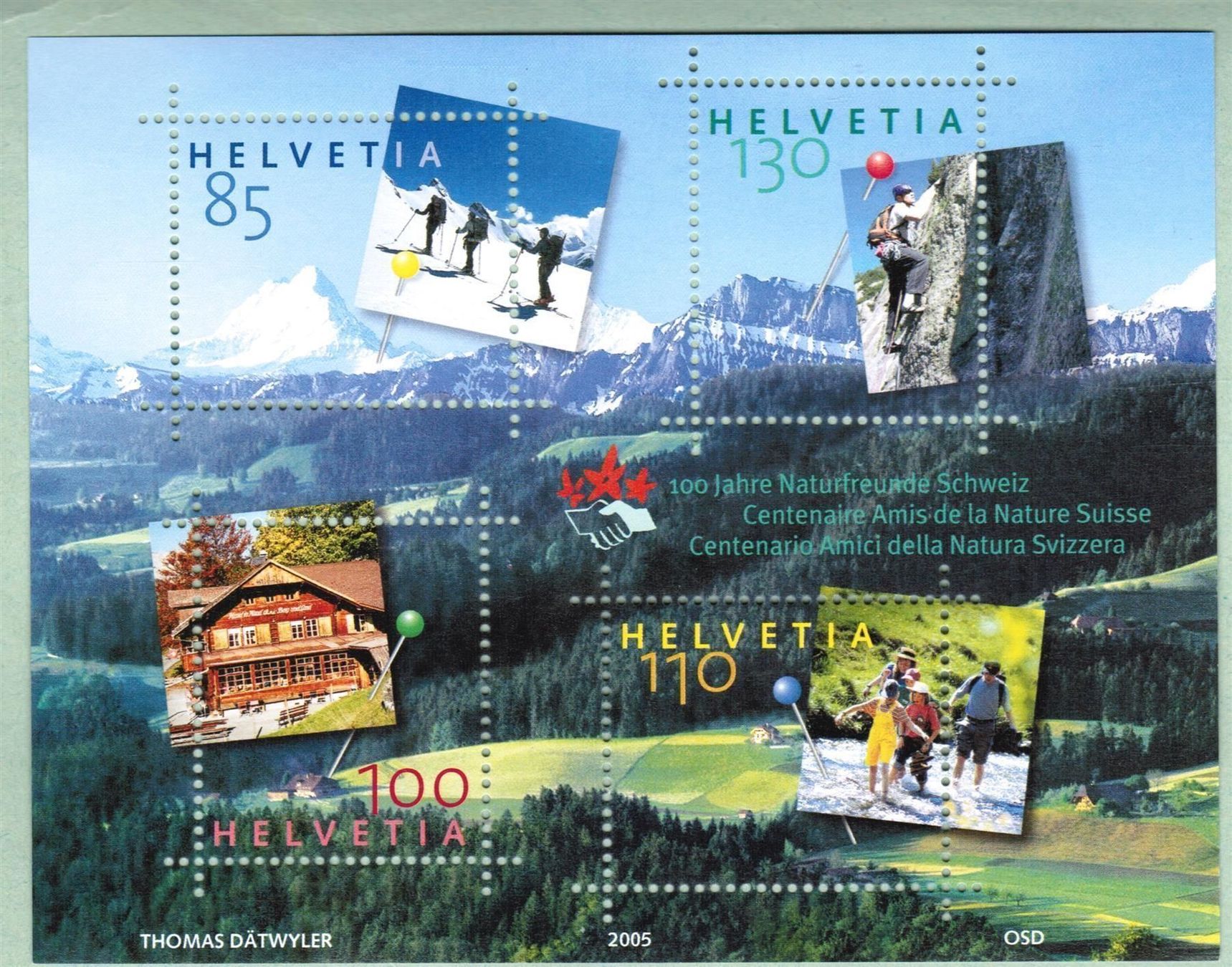 Tutti i francobolli: 2005 Sonderblock  Naturfreunde    postfrisch – Nuovo (secondo la descrizione) da Mellingen venduto da Ginger
