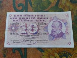 SUISSE  10  Francs  1972  (9822)  Billet