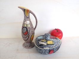 Scheurich Vase Dose Keramik Vintage Mid Century Design 50er