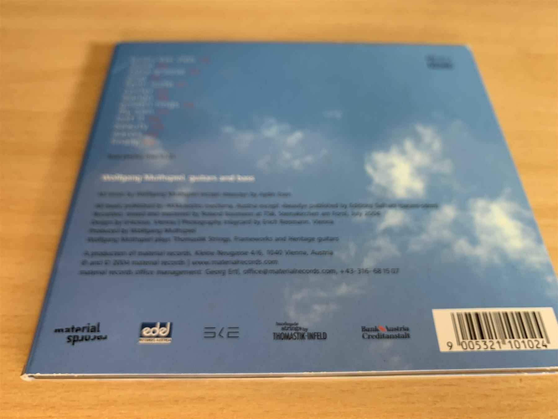 CD: Wolfgang Muthspiel – Solo – Usato da Rikon im Tösstal venduto da Alpenmutz 1