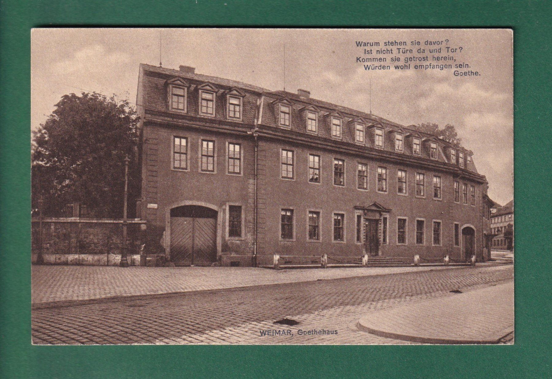 Cartoline postali: WEIMAR - Goethehaus – Usato da Pully venduto da nicecards-shop