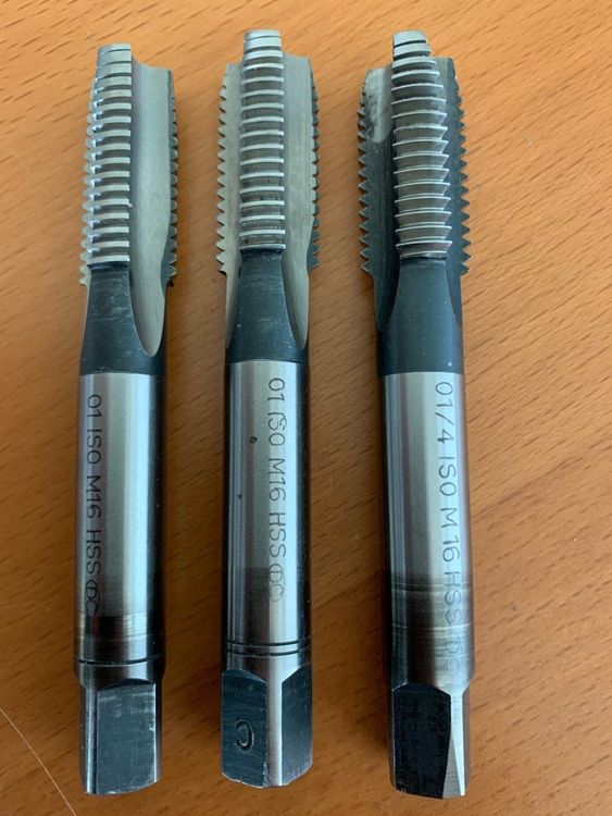 CoCud Hand-Gewindeschneider M16 X 1.5 - Gewindebohrer-Set Aus Legierungsstahl