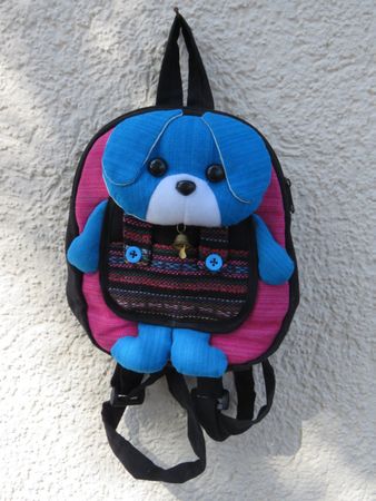 Lustiger KINDERRUCKSACK mit Stofftier - für den Kindergarten