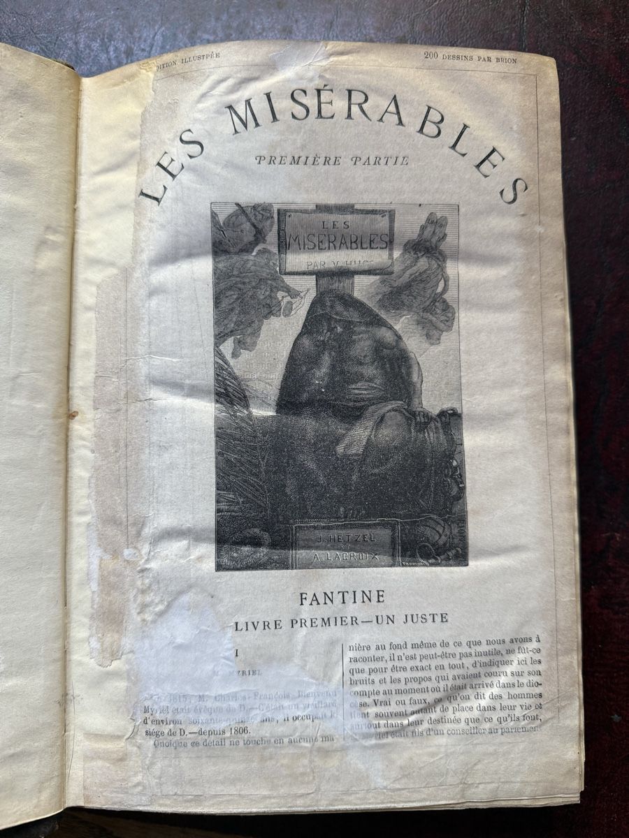Libri: Victor Hugo Les Miserables Hetzel 1867 – Usato da Fribourg venduto da Ardoffel 3