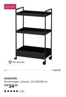 NISSAFORS Servierwagen schwarz 50.5x30x83 cm guter Zustand