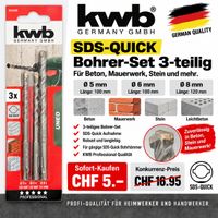 WB Professional SDS-Quick Bohrer-Set 3-teilig Neu