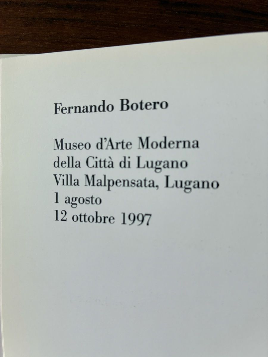 Libri: Bildband zu Fernando Botero – Usato da Zürich venduto da Sylvie0011 2