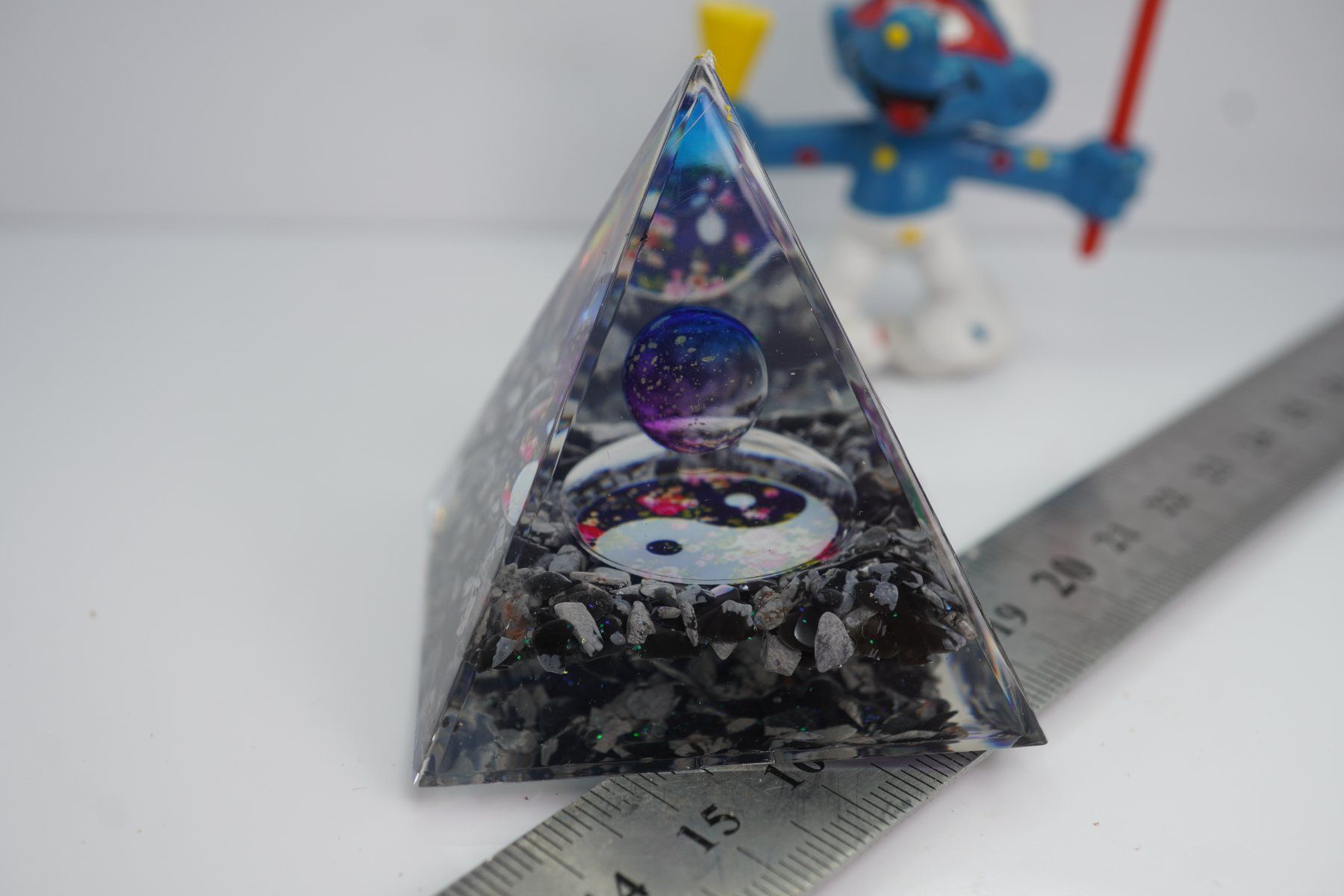 Minerali & Pietre curative: Obsidian      Kugel  Quarz   mix Jingjan   Orgonit -Pyramide – Nuovo e nell'imballaggio originale da Eschenbach SG venduto da topstone 1