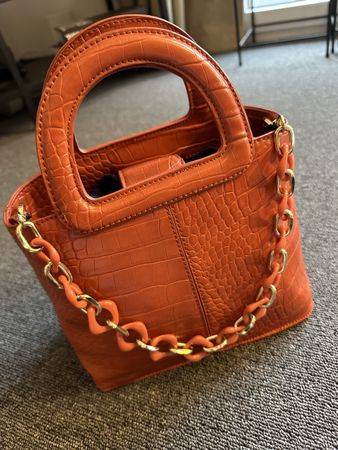 sac à main luxe couleur brique topshop