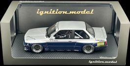 BMW M3 30 Pandem Silver / Blue 1:18 Ignition Model