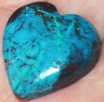 Cabochon L-1166 – Azurit Herz – 25x25x8mm