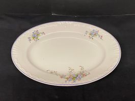Vintage Oval Keramik Schale Platte Teller, 35 x 24 cm.