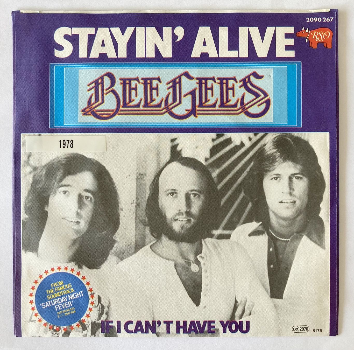 Schallplatten: BEE GEES - STAYIN' ALIVE – Gebraucht aus Bottens von hotter-than-hell 1